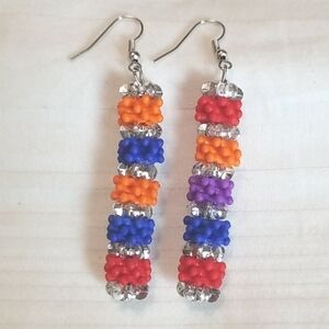 New Silver Rainbow Earrings